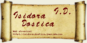 Isidora Dostica vizit kartica
